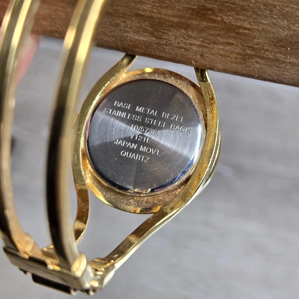 Anne Klein AK Gold Tone Bangle Watch Women's 6in Model 10-5736